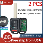 2013-2015 Honda Accord / Civic / 4-Button Remote Head Key / MLBHLIK6-1T (G-Chip) (AFTERMARKET) 315 MHz PHILIPS ID 47 HONDA G